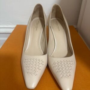 Bottega Veneta Cream Heeled Pumps